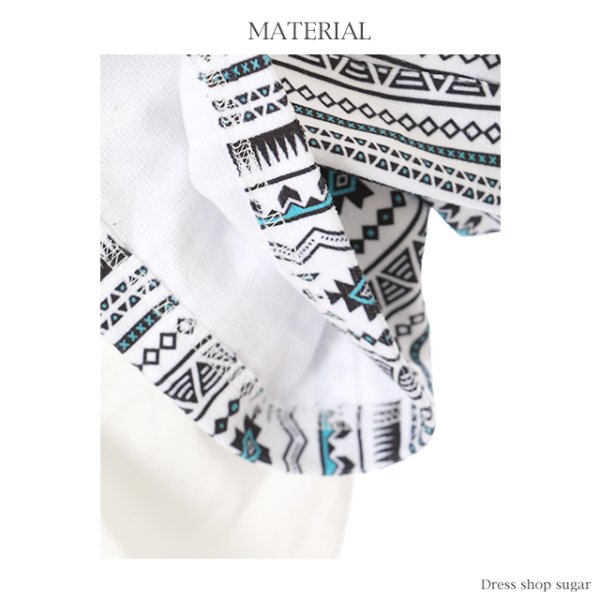 画像9: 【即日発送】【水着小物：ビーチウェア】エスニック柄セットアップ[YMT] (9)