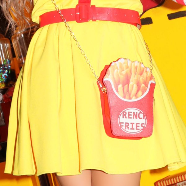 画像6: 【SALE!!】【即日発送】ハンバーガーショップガール/ウェイトレスコスプレ/フレアスカート/ロングスリーブ/Aライン【ハロウィン3点セット】【S-XLサイズ/1カラー】(B017SB/STEE07R)[HC03] (6)