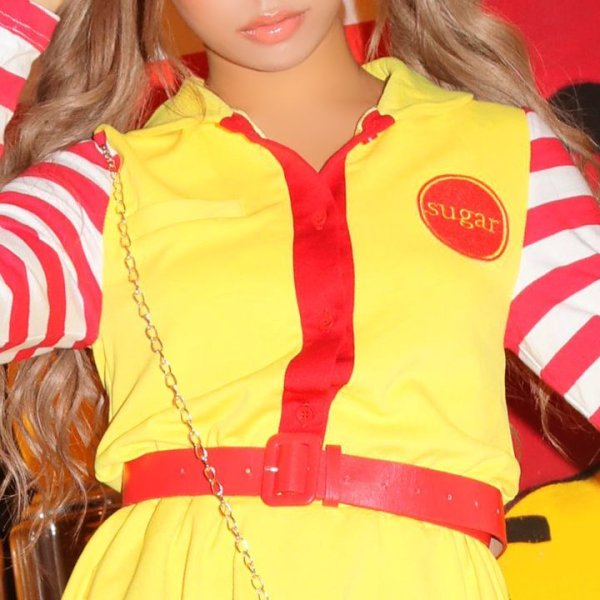 画像5: 【SALE!!】【即日発送】ハンバーガーショップガール/ウェイトレスコスプレ/フレアスカート/ロングスリーブ/Aライン【ハロウィン3点セット】【S-XLサイズ/1カラー】(B017SB/STEE07R)[HC03] (5)