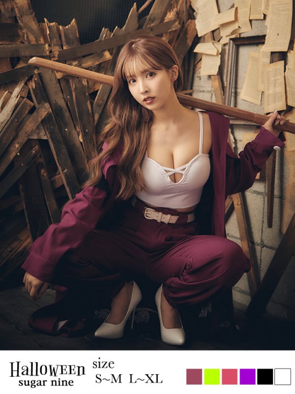 画像5: 【即日発送】特攻服コスプレセット【sugar nineハロウィン4点セット】【S-XLサイズ/6カラー】(7137SB)[HC02] (5)