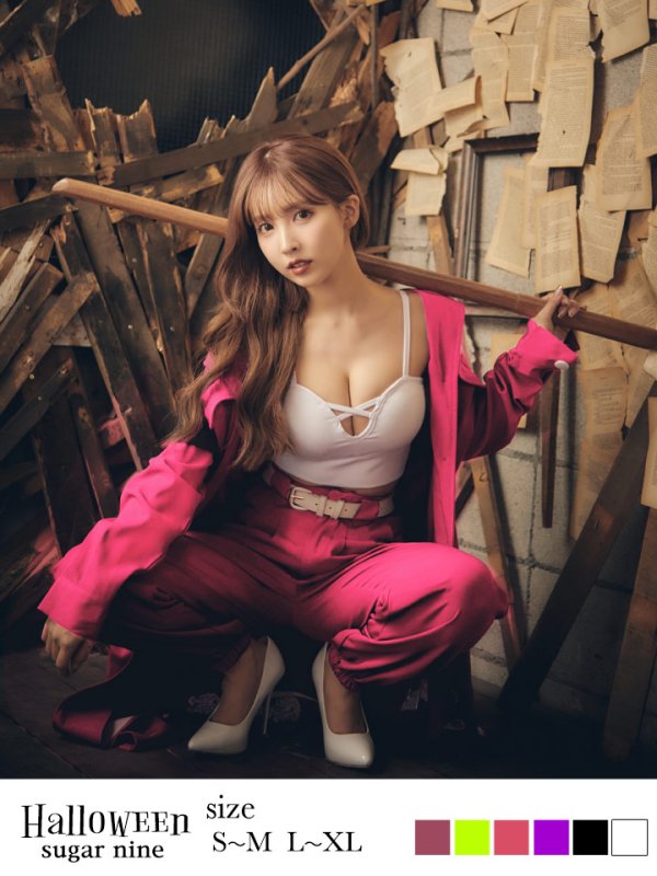 画像6: 【即日発送】特攻服コスプレセット【sugar nineハロウィン4点セット】【S-XLサイズ/6カラー】(7137SB)[HC02] (6)