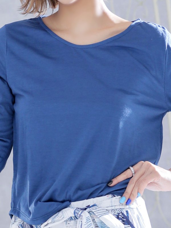 画像11: SALE！【ルームウェア：セットアップ】ネイビーリーフ柄セットアップ　”ファッション雑誌SHeコラボ” [HC02] (11)