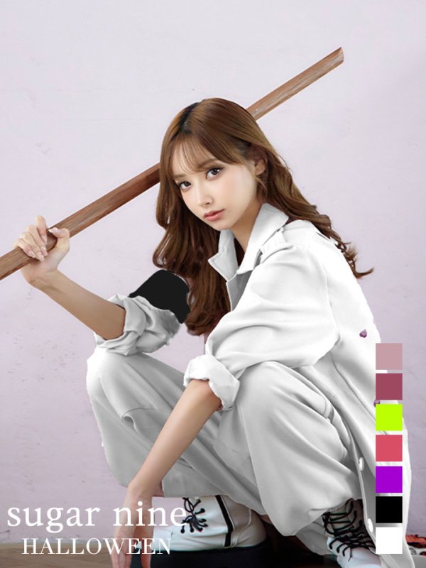 画像1: 【即日発送】特攻服コスプレセット【sugar nineハロウィン4点セット】【S-XLサイズ/8カラー】(6444SB)[YMT] (1)