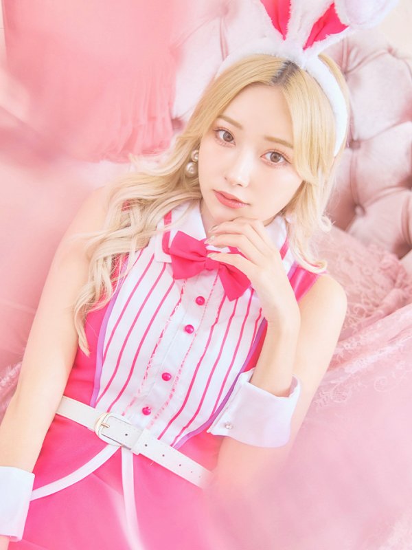 画像11: 【SALE!!】【即日発送】【ハロウィン】ピンクドールバニーコスプレ【コスプレ5点セット】（5722meganeSB）【S-XLサイズ/1カラー】[OF01] (11)