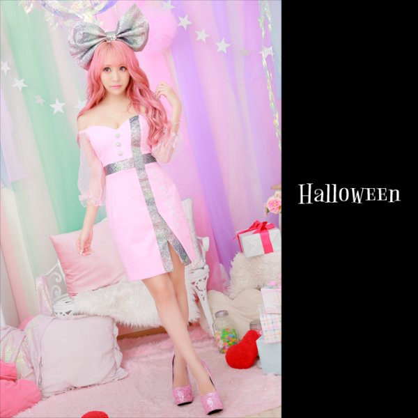 画像4: 【SALE!!】【即日発送】【ハロウィン2点セット】BIGリボンドールコスプレセット【S?Lサイズ/1カラー】[HC02] (4)