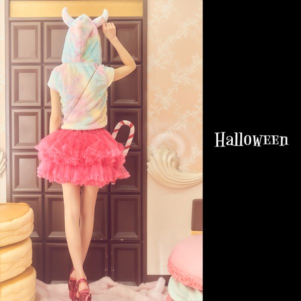 画像7: 【SALE!!】【即日発送】キャンディモンスターコスプレセット【ハロウィン2点セット】【S?Mサイズ/3カラー】 [HC02] (7)