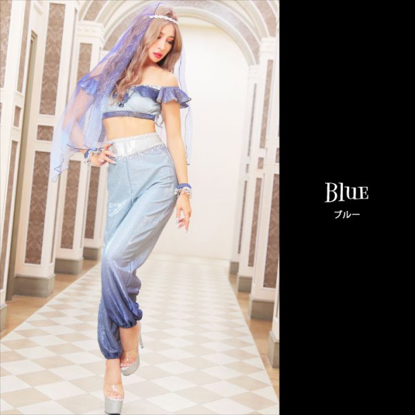 画像4: 【即日発送】アラビアンガール/アラジンコスプレセット【ハロウィン4点セット】【S-Mサイズ/2カラー】[HC03] (4)