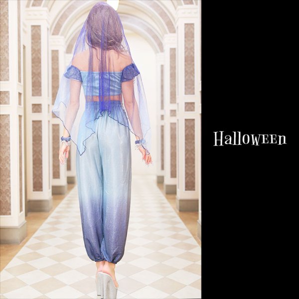 画像5: 【即日発送】アラビアンガール/アラジンコスプレセット【ハロウィン4点セット】【S-Mサイズ/2カラー】[HC03] (5)