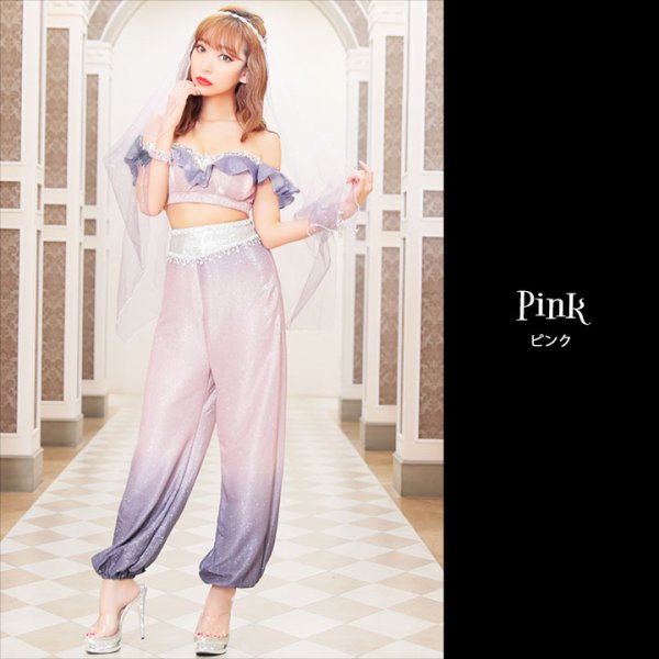 画像6: 【即日発送】アラビアンガール/アラジンコスプレセット【ハロウィン4点セット】【S-Mサイズ/2カラー】[HC03] (6)