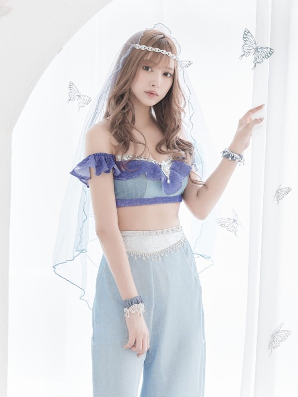 画像4: 【即日発送】アラビアンガールコスプレセット【ハロウィン4点セット】【S-Mサイズ/2カラー】[YMT] (4)