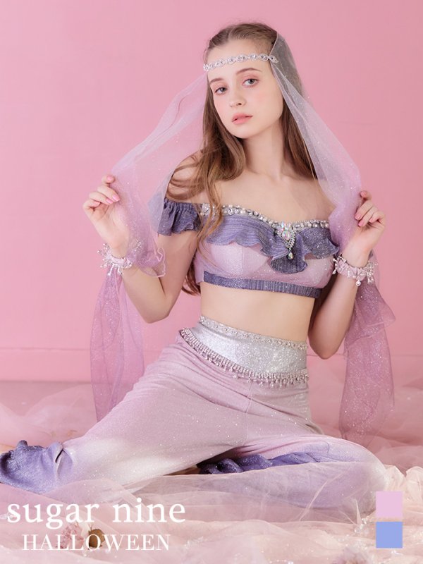 画像2: 【即日発送】アラビアンガールコスプレセット【ハロウィン4点セット】【S-Mサイズ/2カラー】[HC03] (2)