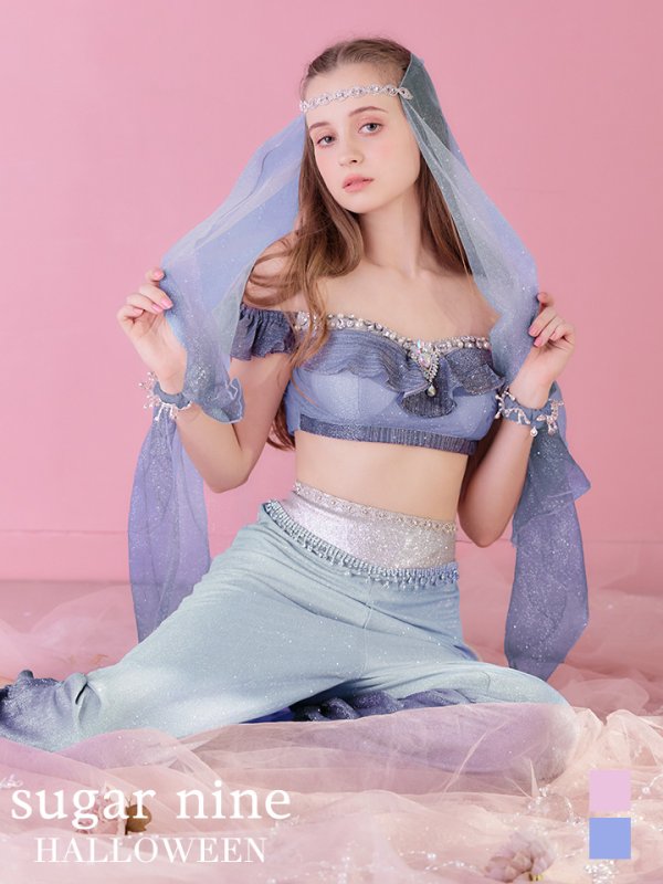 画像4: 【即日発送】アラビアンガールコスプレセット【ハロウィン4点セット】【S-Mサイズ/2カラー】[HC03] (4)