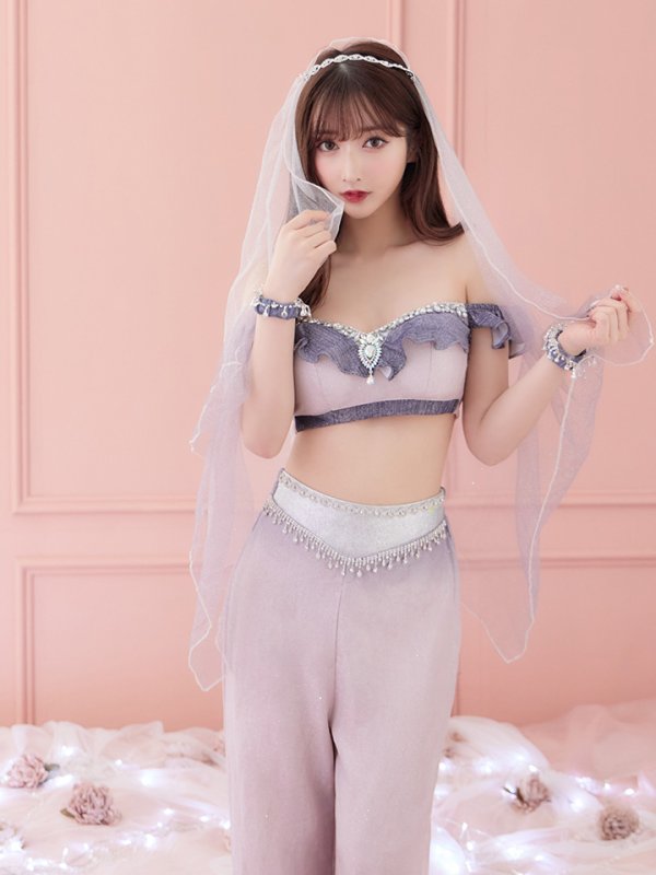 画像6: 【即日発送】アラビアンガール/アラジンコスプレセット【ハロウィン4点セット】【S-Mサイズ/2カラー】[HC03] (6)