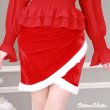 画像4: 【サンタセール！】【X'mas3点セット】ハイウエストペプラムシフォンサンタコスプレ[YMT] (4)