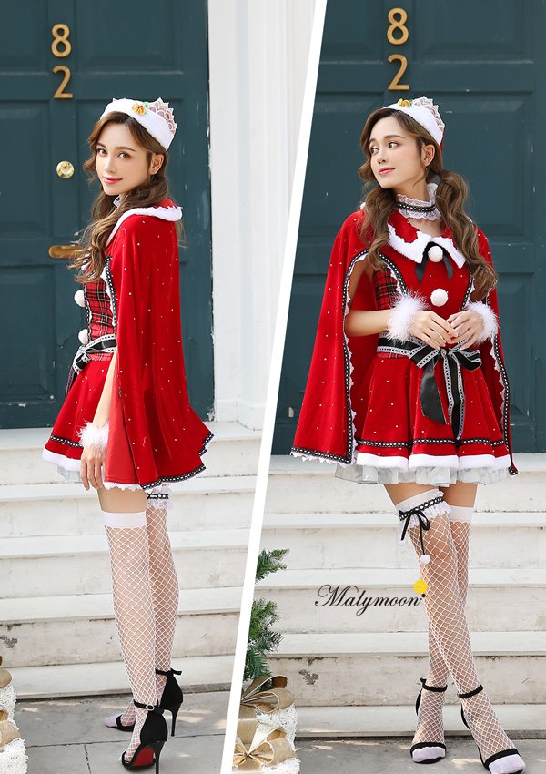 画像10: 【即日発送】【クリスマスコスプレ7点セット】【Malymoon/マリームーン】マントサンタクロース【フリーサイズ/1カラー】[OF03] (10)