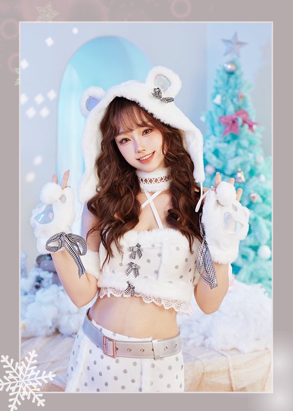 画像7: 【即日発送】【クリスマスコスプレ10点セット】【Malymoon/マリームーン】オーロラ白くまサンタ【フリーサイズ/1カラー】[OF03] (7)