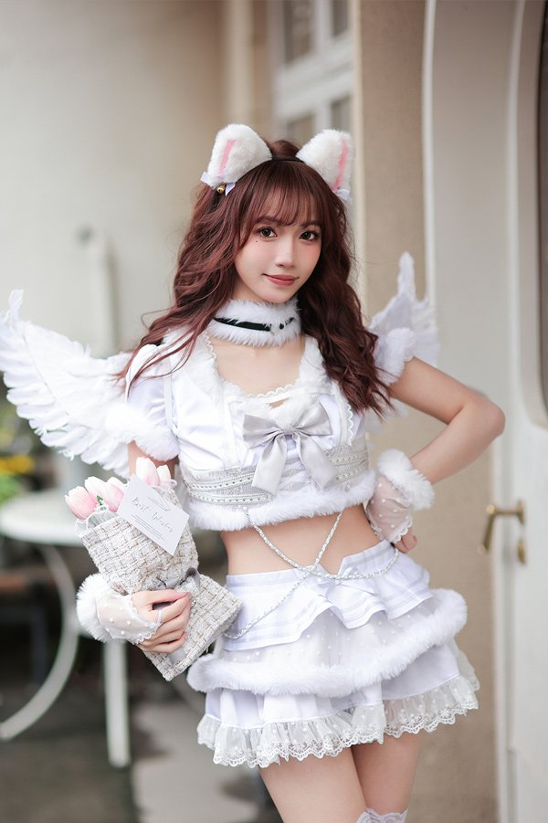 画像5: 【即日発送】猫耳天使【マリームーン】【ハロウィンコスプレ8点セット】【フリーサイズ/1カラー】[HC03] (5)