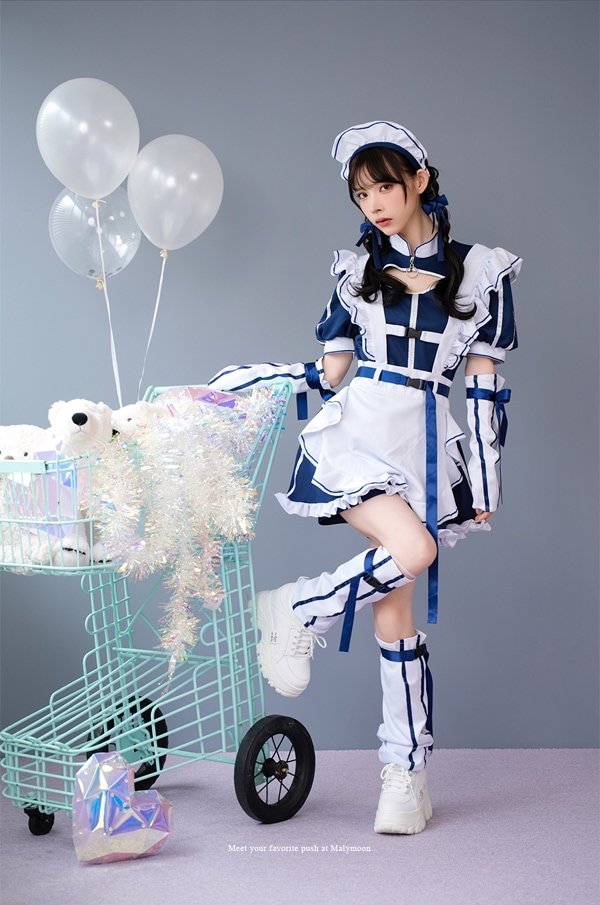 画像19: 【即日発送】アクセントラインハーネスジャージメイド【マリームーン】【ハロウィンコスプレ6点セット】【フリーサイズ/3カラー】[OF04] (19)