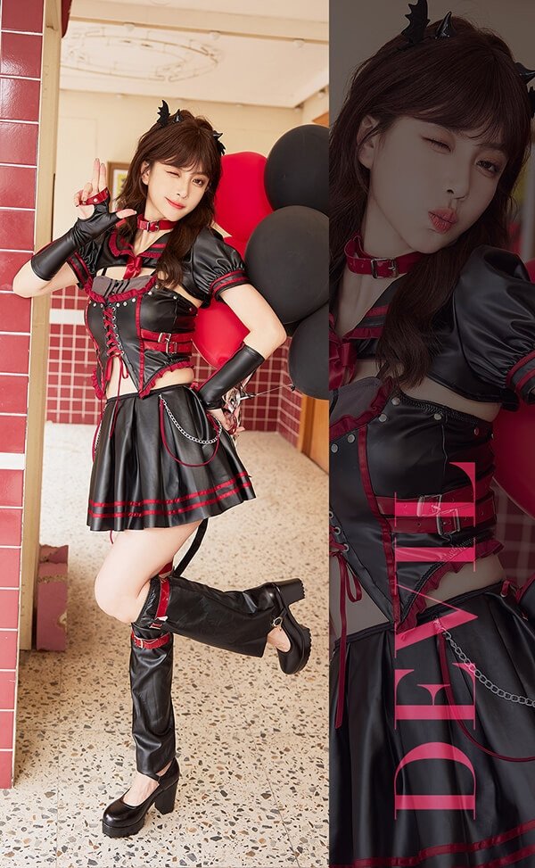 画像5: 【即日発送】ナイトメアセーラーデビル【マリームーン】【ハロウィンコスプレ7点セット】【フリーサイズ/2カラー】[OF04] (5)