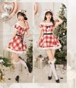 画像5: 【クリスマスコスプレ7点セット】【Malymoon/マリームーン】ホリデーチェックサンタ【フリーサイズ/1カラー】[OF03] (5)