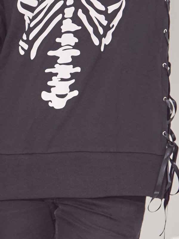 画像10: 【SALE!!】【即日発送】スカルプリントパーカーコスプレ【sugar nineハロウィンコスプレ】【S-Mサイズ/2カラー】【HC02】 (10)