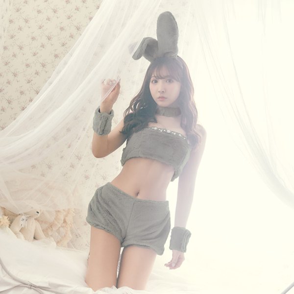 画像5: もこもこバニーコスプレ/アニマルコスプレセット【sugar nineハロウィンコスプレ6点セット】【FREEサイズ/1カラー】[HC03] (5)