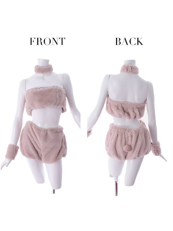 画像15: もこもこバニーコスプレ/アニマルコスプレセット【sugar nineハロウィンコスプレ6点セット】【FREEサイズ/4カラー】[OF01] (15)