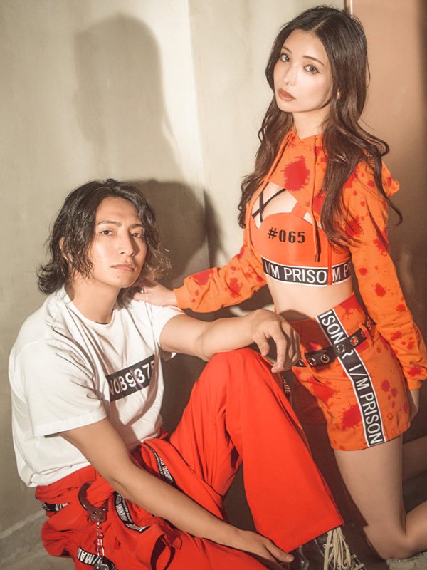 画像3: 【即日発送】【ハロウィン】オレンジ囚人コスプレ 【コスプレ4点セット】【コスプレ2点セット】【S-Mサイズ/1カラー】【S-XXLサイズ/1カラー】(HC206-SV)[OF01] (3)