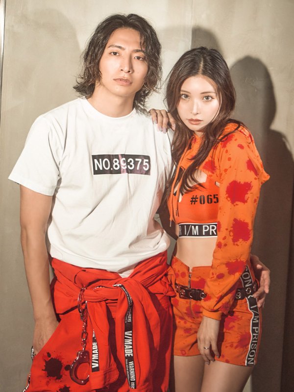 画像4: 【即日発送】【ハロウィン】オレンジ囚人コスプレ 【コスプレ4点セット】【コスプレ2点セット】【S-Mサイズ/1カラー】【S-XXLサイズ/1カラー】(HC206-SV)[OF01] (4)