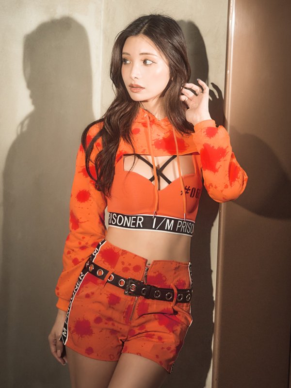 画像9: 【即日発送】【ハロウィン】オレンジ囚人コスプレ 【コスプレ4点セット】【コスプレ2点セット】【S-Mサイズ/1カラー】【S-XXLサイズ/1カラー】(HC206-SV)[OF01] (9)