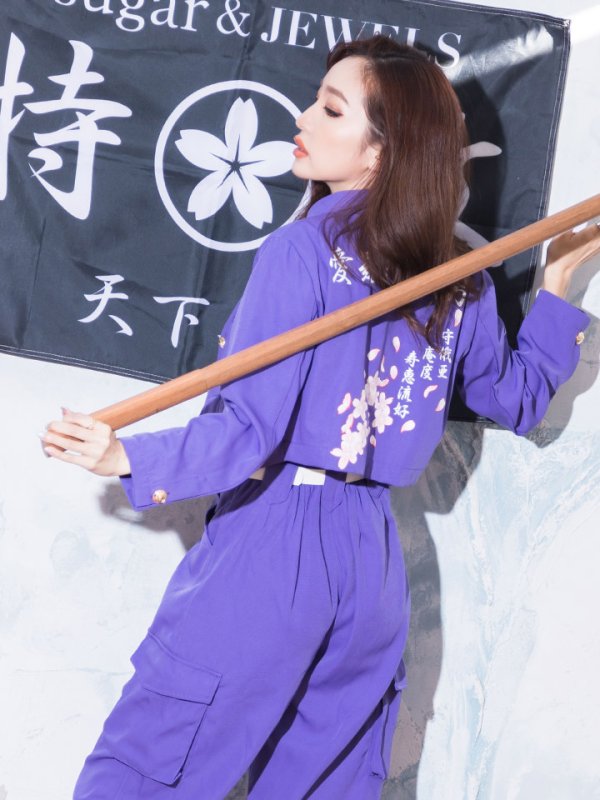 画像6: 【即日発送】即日発送! 短ラン/特攻服コスプレセット【sugar nineハロウィン3点セット】【S-XLサイズ/2カラー】(7137SB)【HC03】 (6)