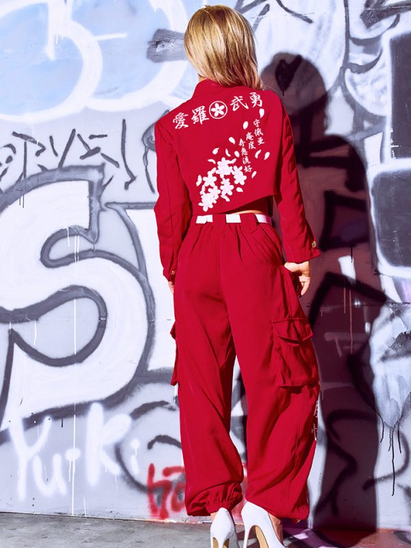 画像7: 【即日発送】即日発送! 短ラン/特攻服コスプレセット【sugar nineハロウィン3点セット】【S-XLサイズ/2カラー】(7137SB)【HC02】 (7)