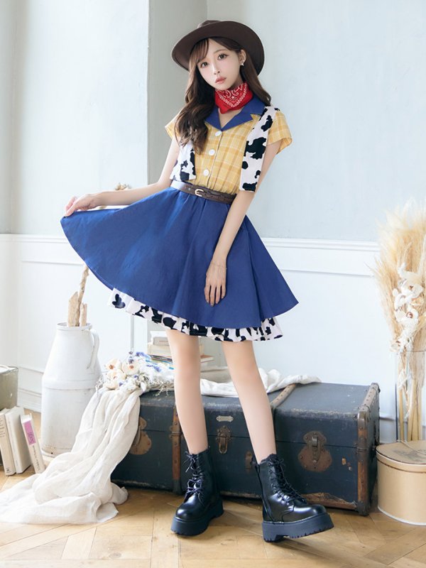 画像5: 【SALE!!】【即日発送】カウガールコスプレセット【sugar nineハロウィンコスプレ5点セット】【S-XLサイズ/1カラー】【OF01】 (5)