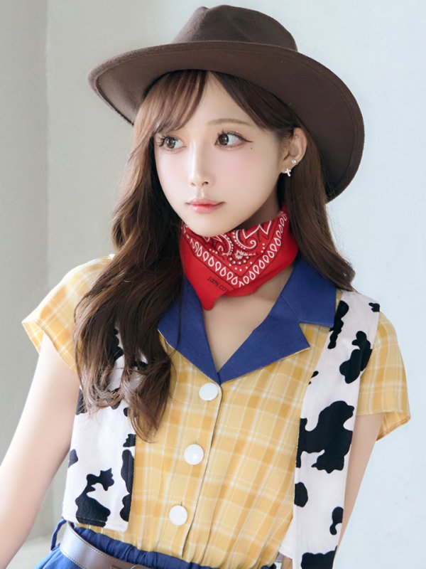 画像7: 【SALE!!】【即日発送】カウガールコスプレセット【sugar nineハロウィンコスプレ5点セット】【S-XLサイズ/1カラー】【OF01】 (7)