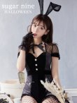 画像2: 【即日発送】ブラックドットレースバニーコスプレ【sugar nineハロウィン5点セット】【XS-Lサイズ/1カラー】[HC03/HC03] (2)