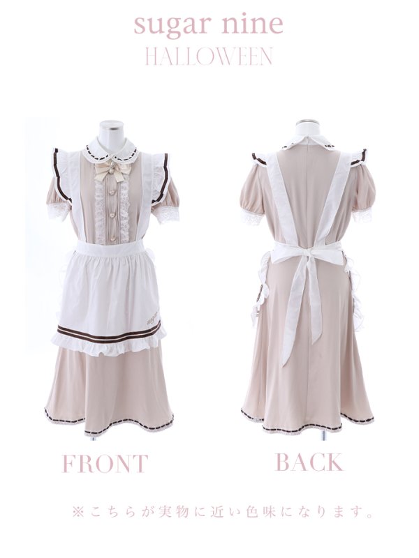 画像9: 【SALE!!】【即日発送】クラシカルメイドコスプレ【sugar nineハロウィン4点セット】【S-Lサイズ/2カラー】[OF01] (9)