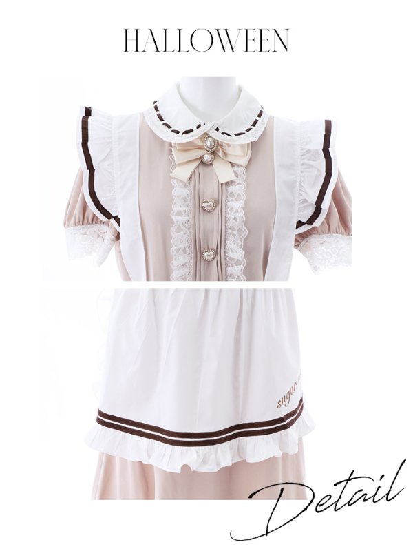 画像25: 【SALE!!】【即日発送】【ハロウィン】緩苺ちゃん着用 クラシカルメイドコスプレ 【コスプレ4点セット】【S-Lサイズ/2カラー】[OF01 (25)