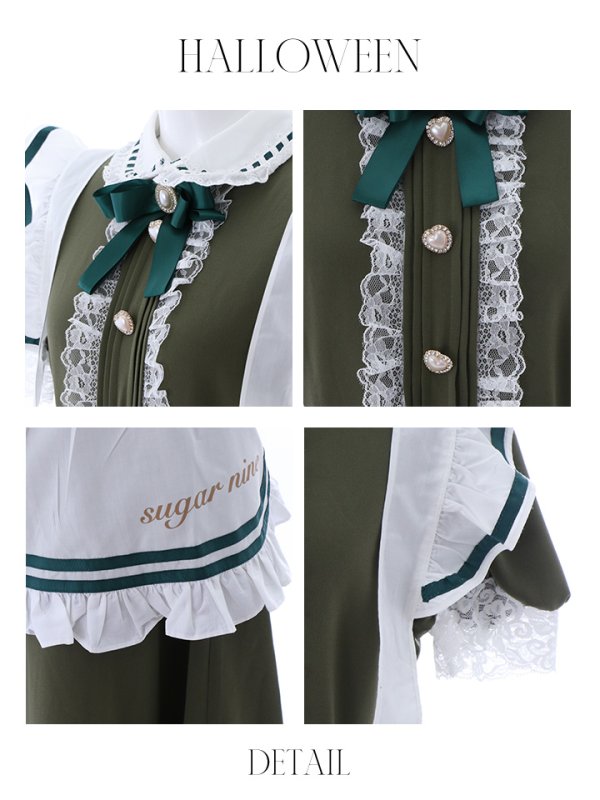 画像29: 【SALE!!】【即日発送】【ハロウィン】緩苺ちゃん着用 クラシカルメイドコスプレ 【コスプレ4点セット】【S-Lサイズ/2カラー】[OF01 (29)