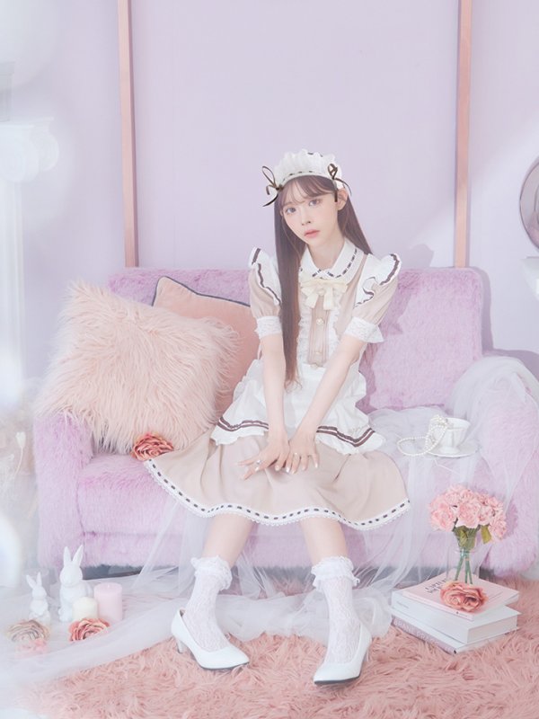 画像8: 【SALE!!】【即日発送】【ハロウィン】緩苺ちゃん着用 クラシカルメイドコスプレ 【コスプレ4点セット】【S-Lサイズ/2カラー】[OF01 (8)