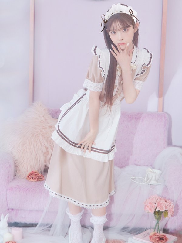 画像11: 【SALE!!】【即日発送】【ハロウィン】緩苺ちゃん着用 クラシカルメイドコスプレ 【コスプレ4点セット】【S-Lサイズ/2カラー】[OF01 (11)