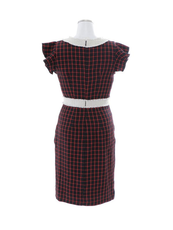 画像29: SALE!フリルショルダーチェックタイトドレス/チェック柄/肩フリル/胸元隠し/背中隠し/ミディアムドレス/キャバドレス【XS-Lサイズ/1カラー】[HC02-X] 【SB】dzw (29)