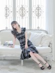 画像9: SALE!マーメイドミディアムワンピースドレス/チェック/フリル袖/谷間見せ/ミディアムドレス/キャバドレス 【S-Mサイズ/2カラー】[OF04-X] 【SB】dzw (9)