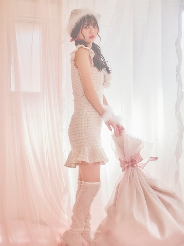 画像4: 【即日発送】ツイードマーメイドドレスサンタ【sugar nine サンタコス 4点セット】【S-XLサイズ/2カラー】[YMT] (4)