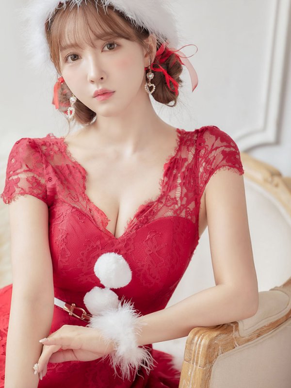 画像9: 【サンタセール！】総レースフレアサンタ【sugar nine サンタコス 5点セット】【XS-Lサイズ/1カラー】[YMT] (9)