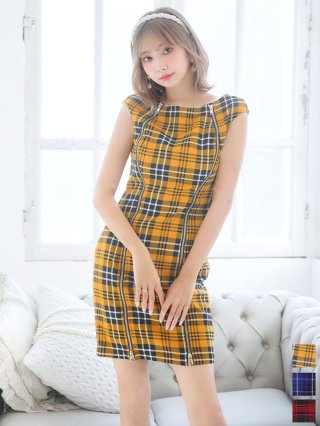 JEWELS：ジュエルズ キャバドレス ミニドレス チェック柄タイトドレス S ドレス/JEWELS】パターン：チェック柄 - ドレスショップ Jewels
