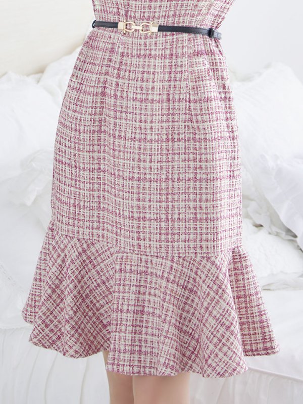 画像6: SALE!【新色登場！】ノースリーブツイードドレス/胸元隠し/背中隠し/ミニドレス/キャバドレス/パッド無し/ワンピース【XS-Lサイズ/3カラー】[HC02-X] 【SB】 (6)