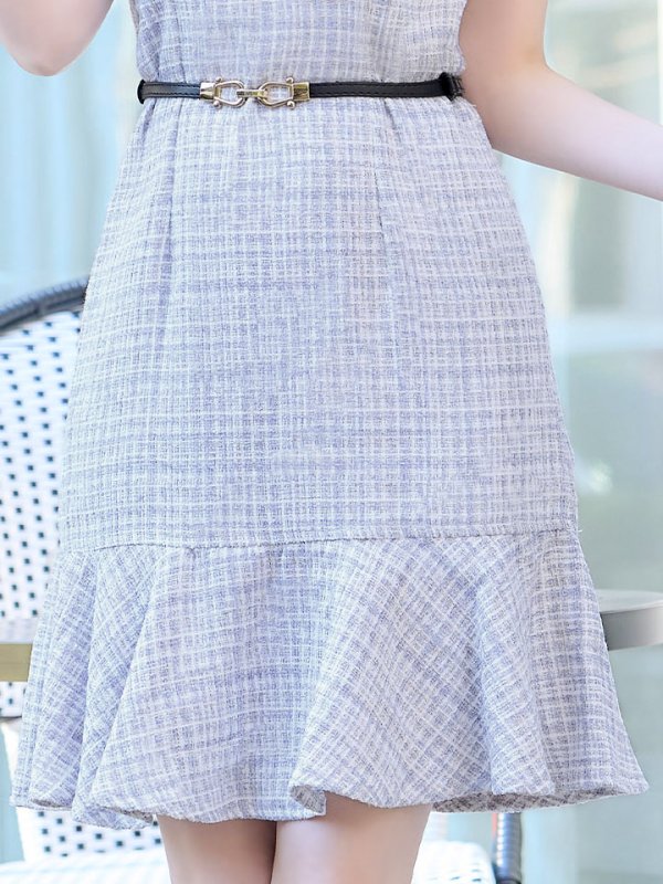 画像7: SALE!【新色登場！】ノースリーブツイードドレス/胸元隠し/背中隠し/ミニドレス/キャバドレス/パッド無し/ワンピース【XS-Lサイズ/3カラー】[HC02-X] 【SB】 (7)