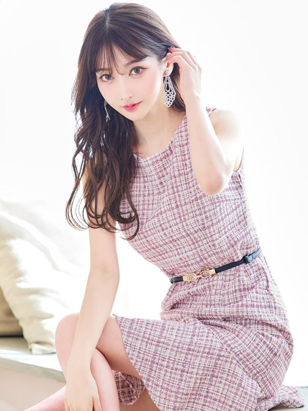 画像14: SALE!【新色登場！】ノースリーブツイードドレス/胸元隠し/背中隠し/ミニドレス/キャバドレス/パッド無し/ワンピース【XS-Lサイズ/3カラー】[HC02-X] 【SB】 (14)