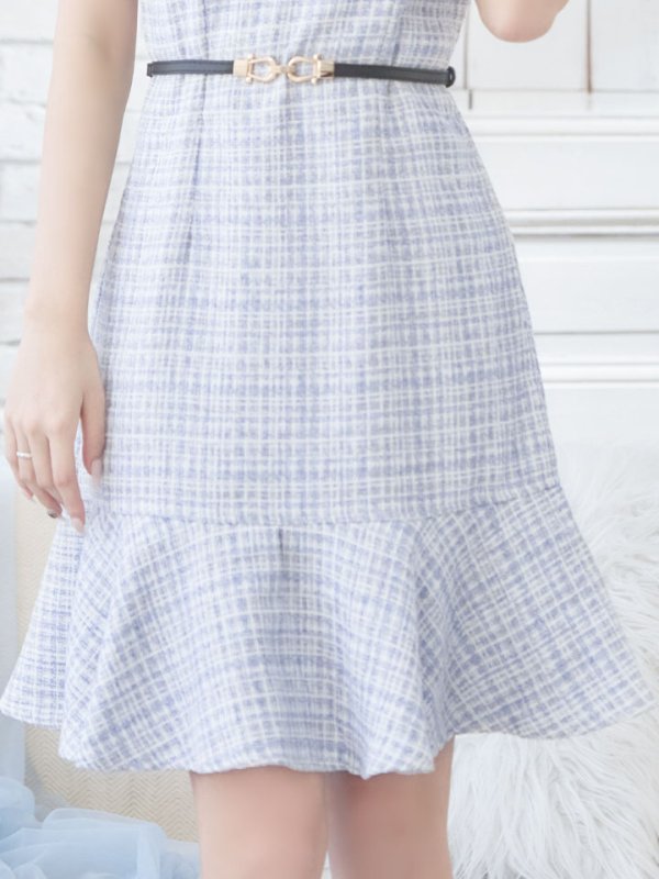 画像8: SALE!【新色登場！】ノースリーブツイードドレス/胸元隠し/背中隠し/ミニドレス/キャバドレス/パッド無し/ワンピース【XS-Lサイズ/3カラー】[HC02-X] 【SB】 (8)