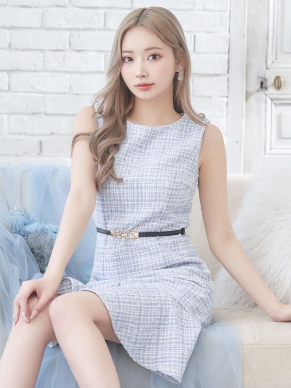 画像11: SALE!【新色登場！】ノースリーブツイードドレス/胸元隠し/背中隠し/ミニドレス/キャバドレス/パッド無し/ワンピース【XS-Lサイズ/3カラー】[HC02-X] 【SB】 (11)